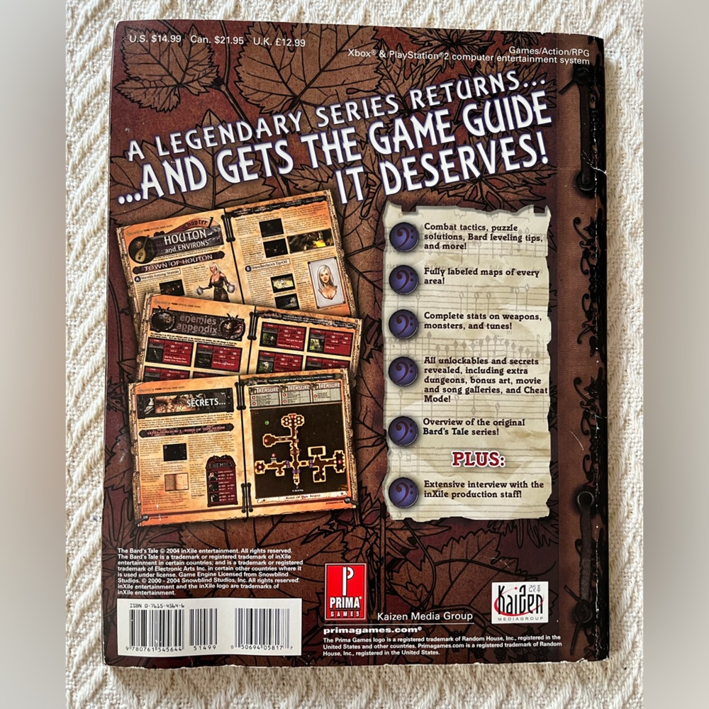 The Bard's Tale Prima Official Strategy Game Guide PS2 - Picture 2 of 10